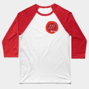 Mangia With Michele M Round Logo Baseball T-Shirt